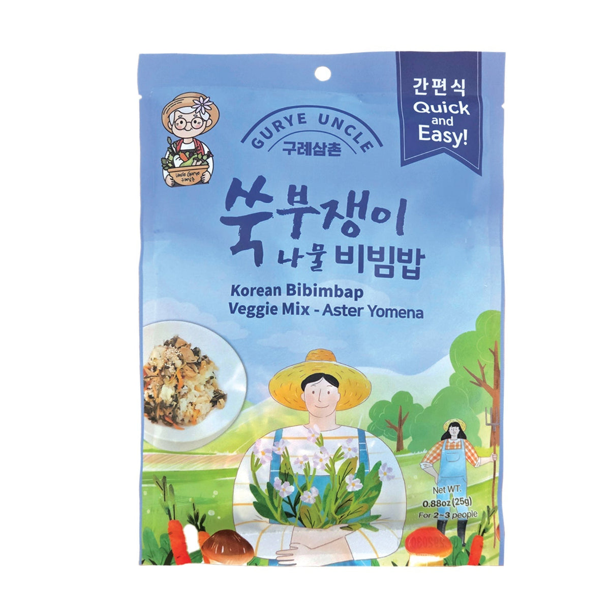 Korean Bibimbap Veggie Mix Aster Yomena (30g, 1.05 oz) - Daebak