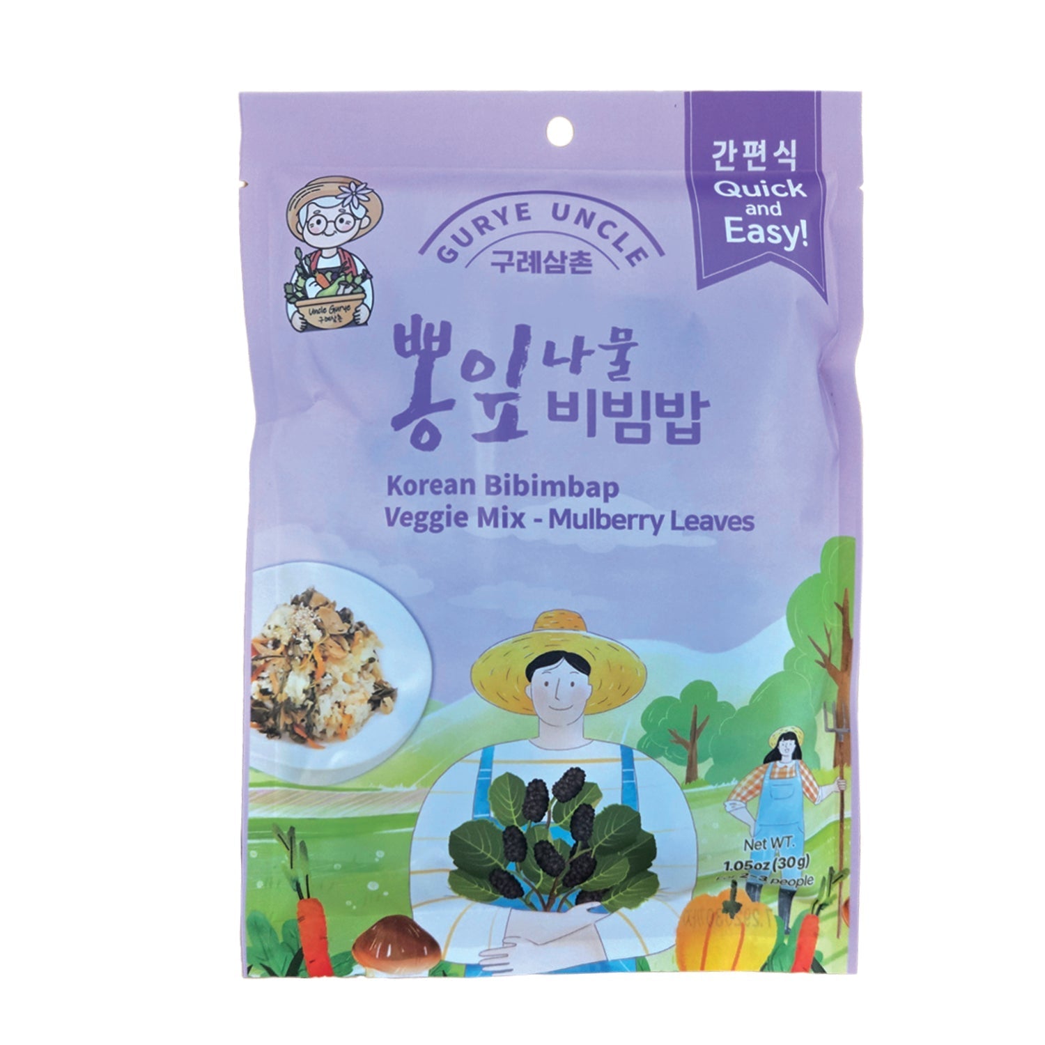 Korean Bibimbap Veggie Mix Mulberry Leaves (1.05 oz) - Daebak