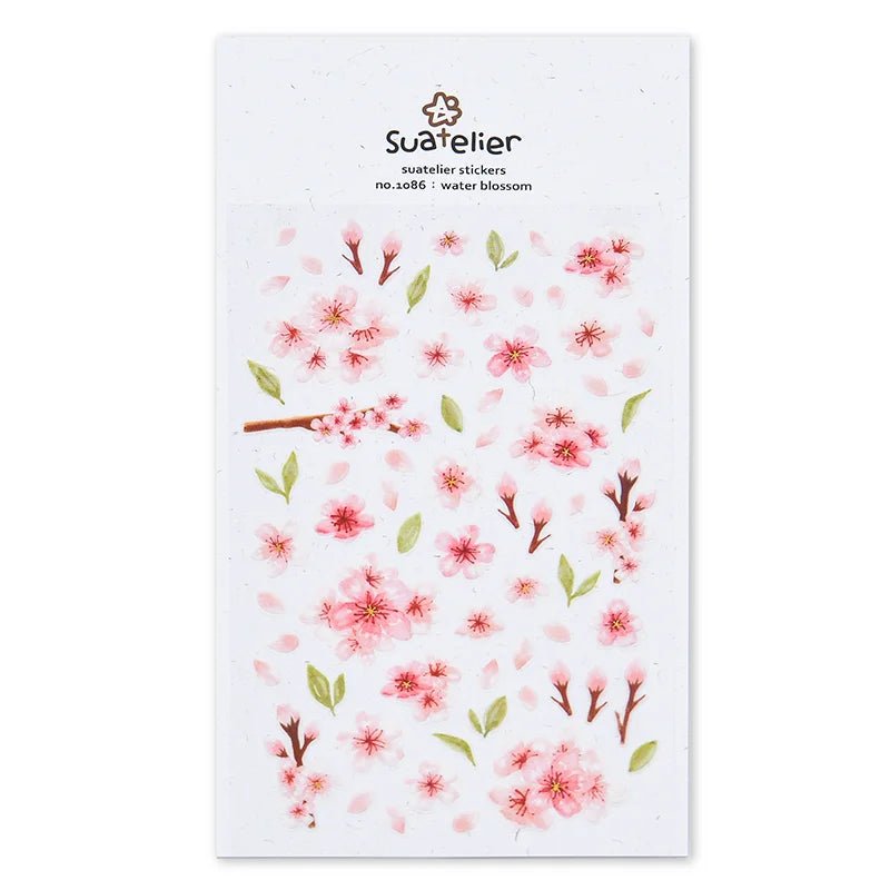 Korean Cherry Blossom Petal Stickers | Sakura Scrapbook and Stationery Set - Daebak