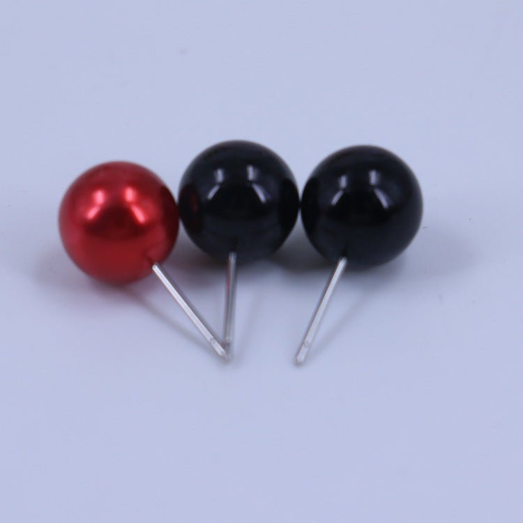 Korean Fashion Natural Imitation Pearl Ear Pairs Of Peach Hearts Stud Earrings - Daebak