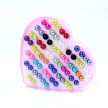 Korean Fashion Natural Imitation Pearl Ear Pairs Of Peach Hearts Stud Earrings - Daebak