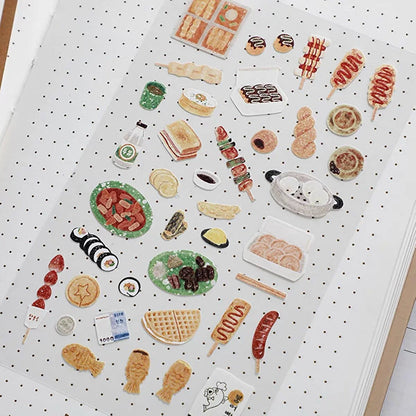 Korean Food Sticker Pack for Scrapbooking | Suatelier Street Food Art Stickers - Daebak