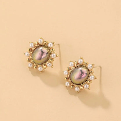 Korean Heart Drop Earrings For Women Girl Romantic Valentine's Day Gift Fashion Jewelry Trend Hanging Pearl Cute Bowknot Earring - Daebak