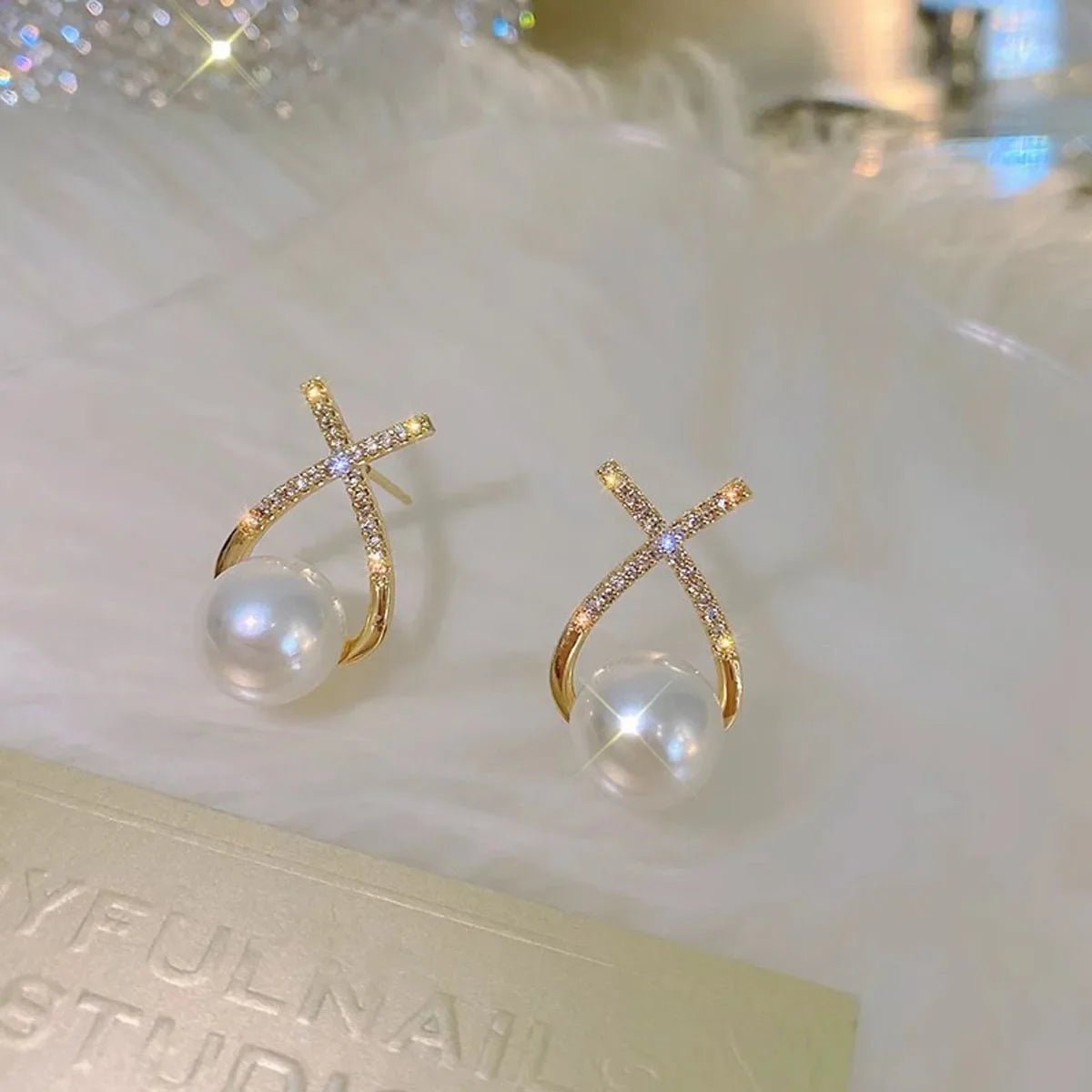 Korean Heart Drop Earrings For Women Girl Romantic Valentine's Day Gift Fashion Jewelry Trend Hanging Pearl Cute Bowknot Earring - Daebak