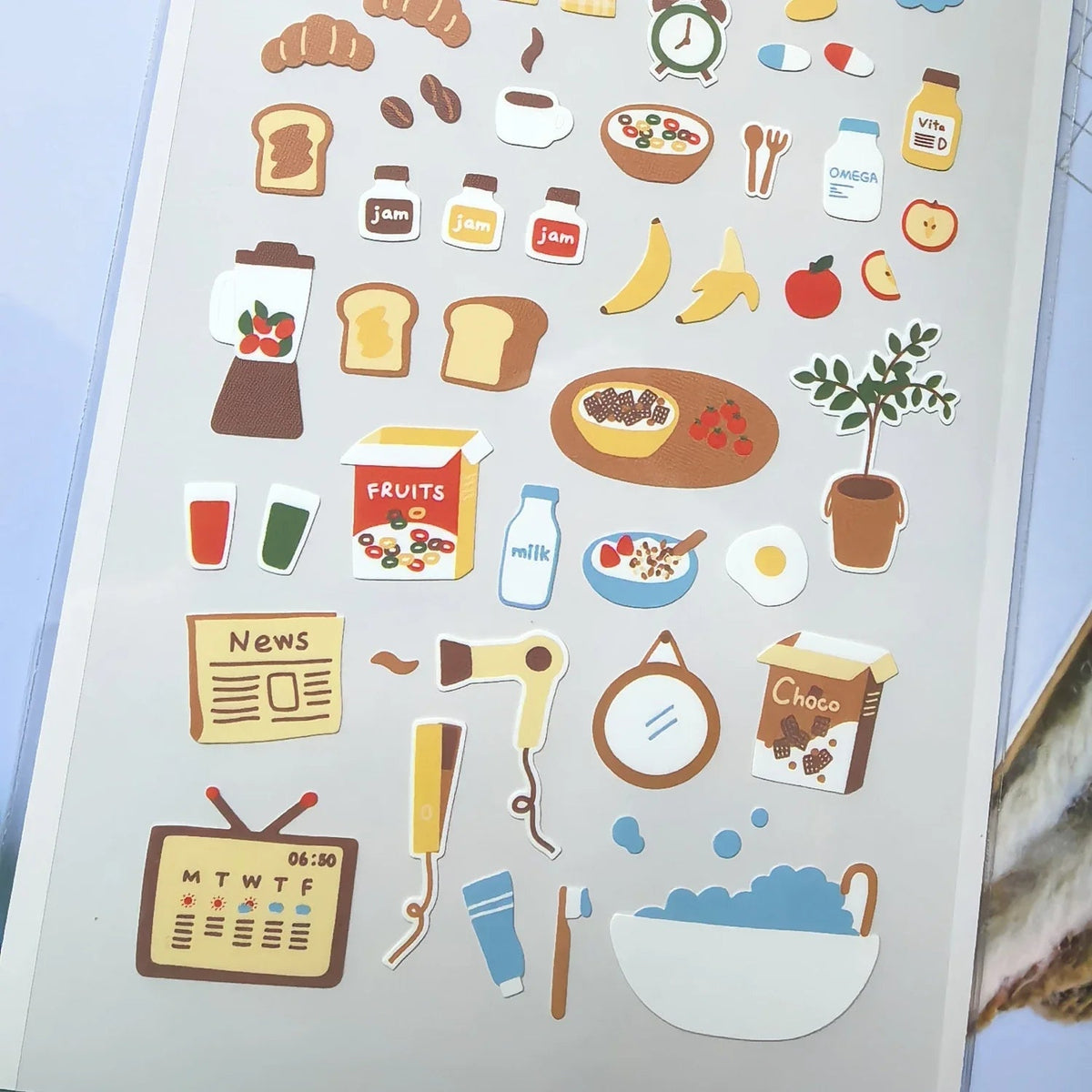 Korean Import Breakfast Stickers Set | Scrapbooking and Journaling Decor - Daebak