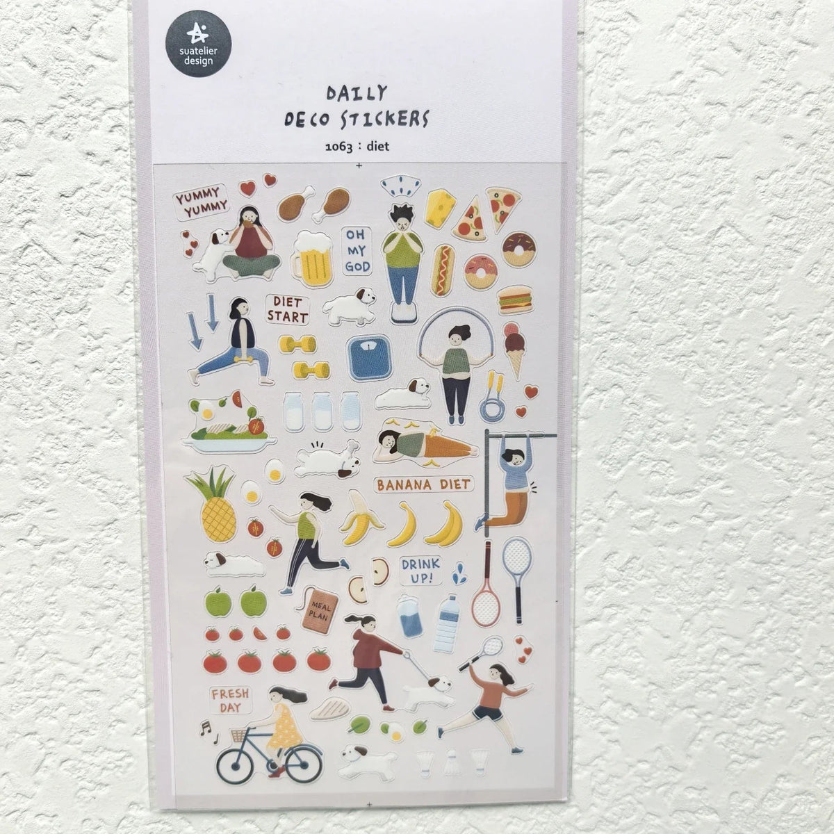 Korean Import Suatelier Daily Exercise DIY Scrapbooking Diary Sticker Set | School Supplies Gift - Daebak