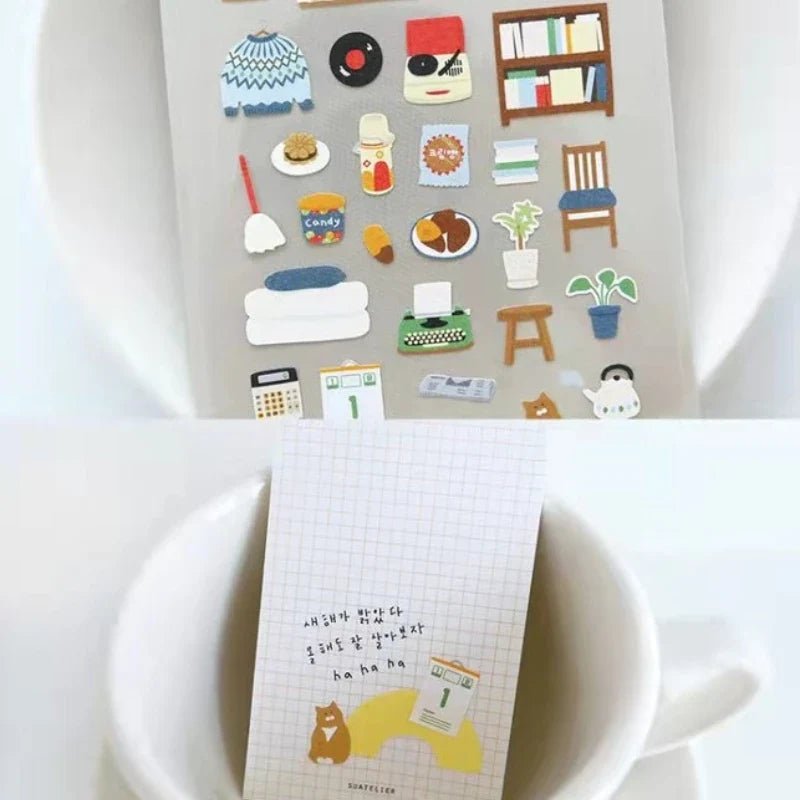 Korean Import Suatelier Grandapa's Room Paper Stickers | Scrapbooking DIY Decorative Supply - Daebak