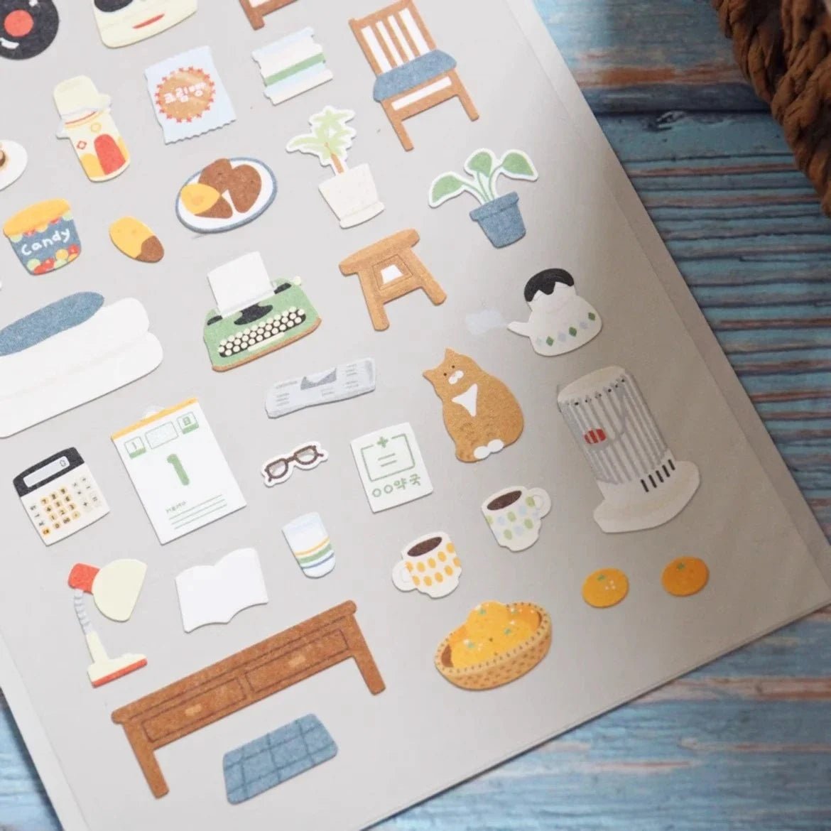Korean Import Suatelier Grandapa's Room Paper Stickers | Scrapbooking DIY Decorative Supply - Daebak
