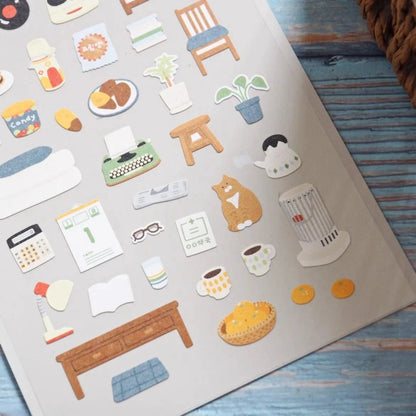 Korean Import Suatelier Grandapa's Room Paper Stickers | Scrapbooking DIY Decorative Supply - Daebak