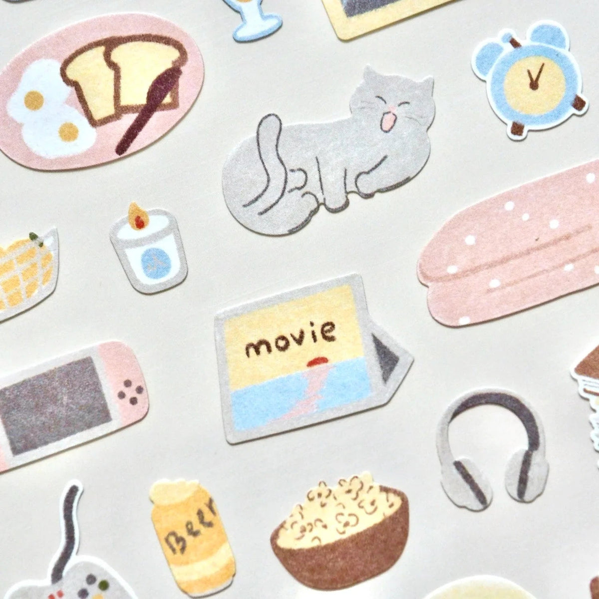 Korean Import Suatelier Lazy Sunday Stickers | Cute Scrapbooking and DIY Journal Decor - Daebak