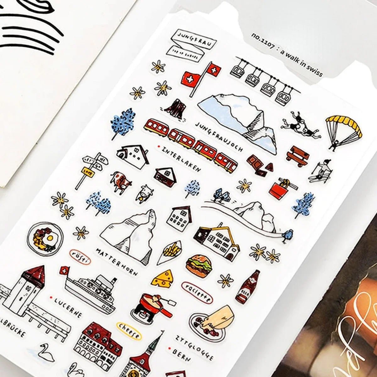Korean Import Suatelier Walk In Swiss Sonia Decorative Washi Stickers | Scrapbooking Label Stickers - Daebak