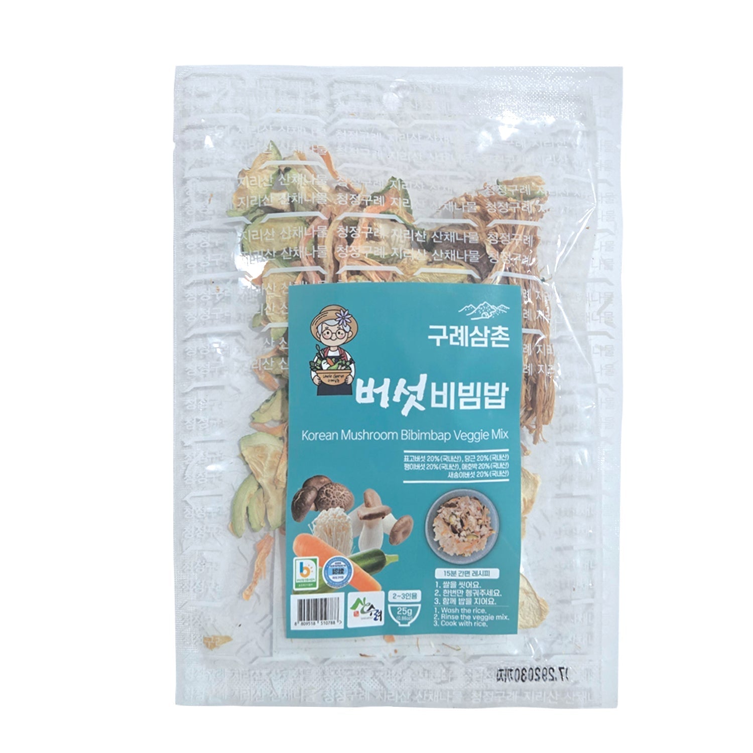 Korean Mushroom Bibimbap Veggie Mix (25g) - Daebak