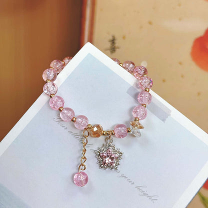Korean Princess Female Hot Flower Beaded Bracelets - Daebak