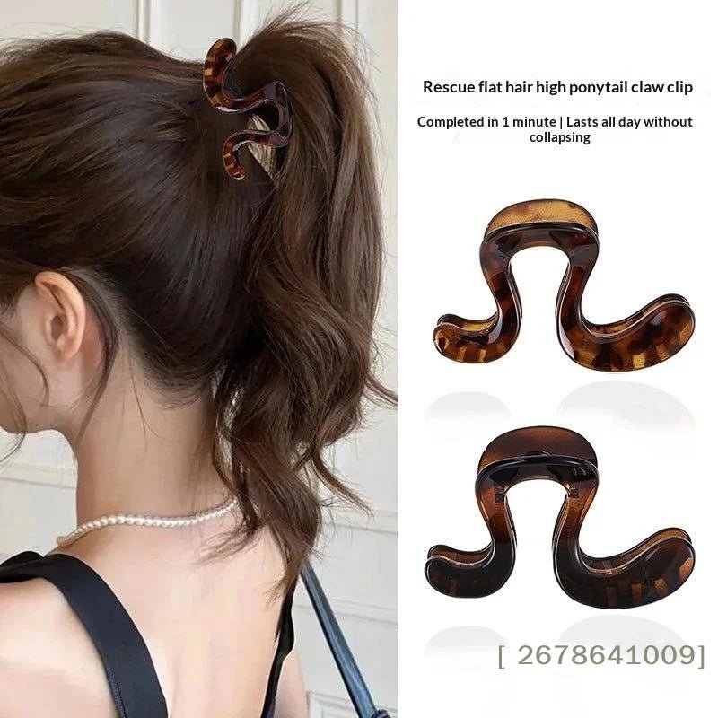 ⚑Korean Simple Matte Hair Clips Retro Geometric Claw Clips Elegant Premium Half-Up Hair Clips Shark Clip - Daebak