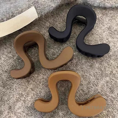 ⚑Korean Simple Matte Hair Clips Retro Geometric Claw Clips Elegant Premium Half-Up Hair Clips Shark Clip - Daebak