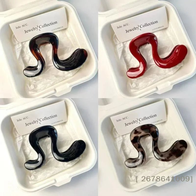⚑Korean Simple Matte Hair Clips Retro Geometric Claw Clips Elegant Premium Half-Up Hair Clips Shark Clip - Daebak