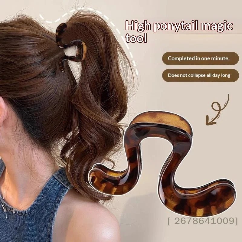 ⚑Korean Simple Matte Hair Clips Retro Geometric Claw Clips Elegant Premium Half-Up Hair Clips Shark Clip - Daebak
