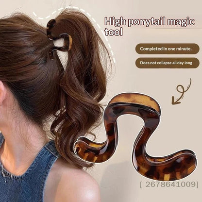 ⚑Korean Simple Matte Hair Clips Retro Geometric Claw Clips Elegant Premium Half-Up Hair Clips Shark Clip - Daebak