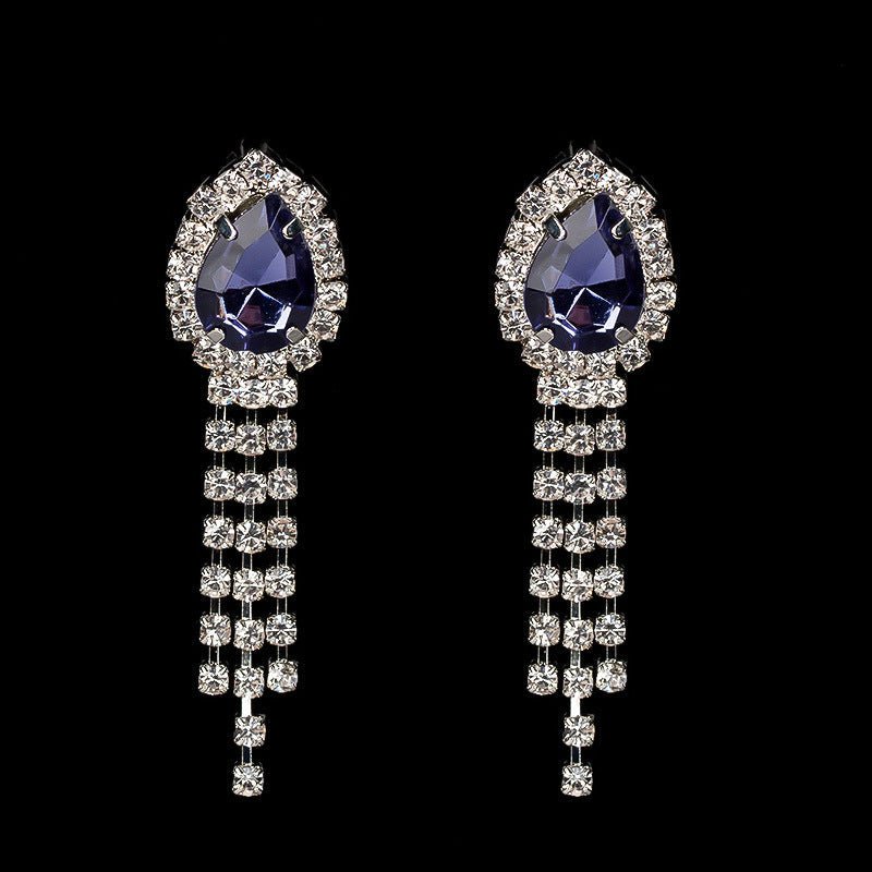 Korean Style Bridal Two-piece Diamond Claw Jewelry Set - Daebak