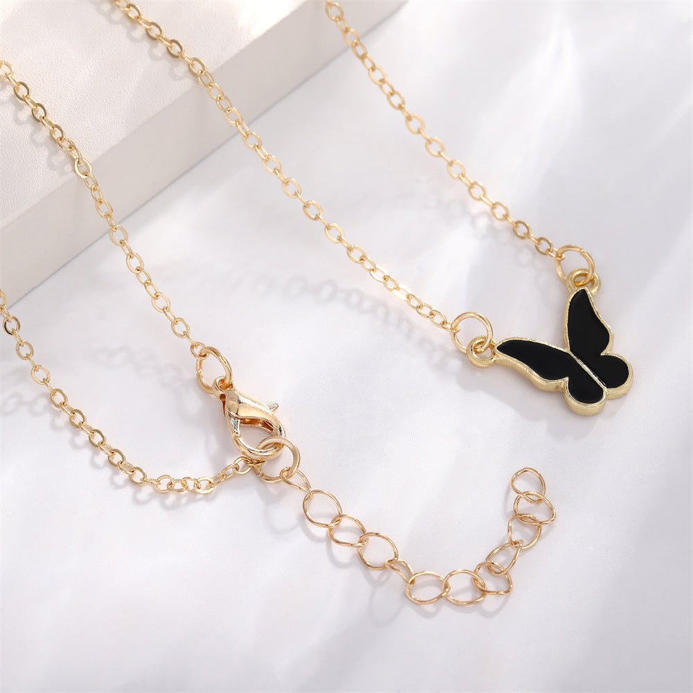 Korean Style Elegant Female Pink Dripping Butterfly Creative Classic Rings - Daebak