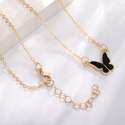 Korean Style Elegant Female Pink Dripping Butterfly Creative Classic Rings - Daebak