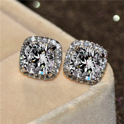 Korean Style Fashion Ear Clips Diamond Full Rhinestone Zircon Earrings - Daebak