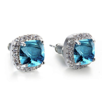 Korean Style Fashion Ear Clips Diamond Full Rhinestone Zircon Earrings - Daebak
