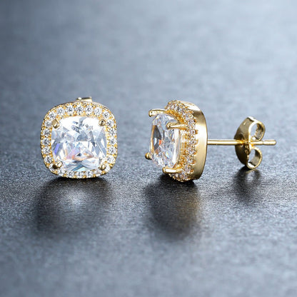 Korean Style Fashion Ear Clips Diamond Full Rhinestone Zircon Earrings - Daebak