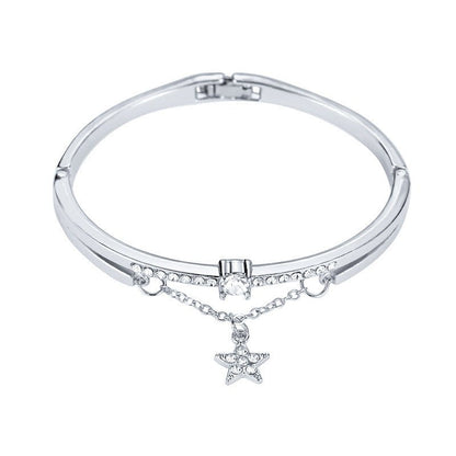 Korean Style Five-pointed Star Simple Heart Bracelet - Daebak