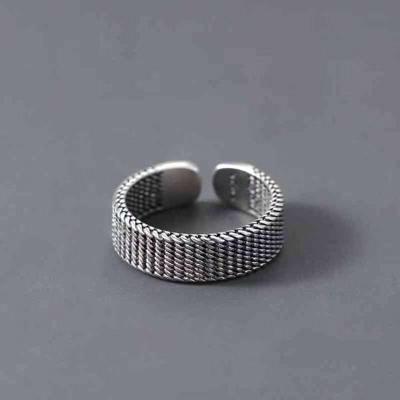 Korean Style High Street Retro Line Winding Cool Unisex Female Rings - Daebak