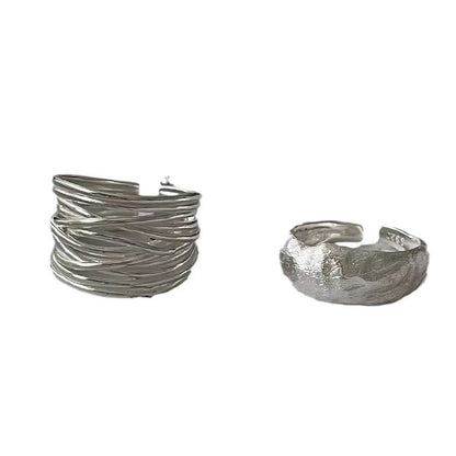 Korean Style High Street Retro Line Winding Cool Unisex Female Rings - Daebak