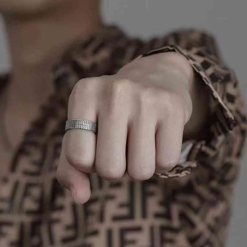 Korean Style High Street Retro Line Winding Cool Unisex Female Rings - Daebak