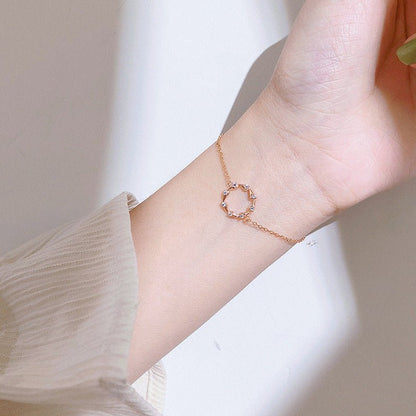 Korean Style Mori Female Girlfriends Heart-shaped Bracelets - Daebak