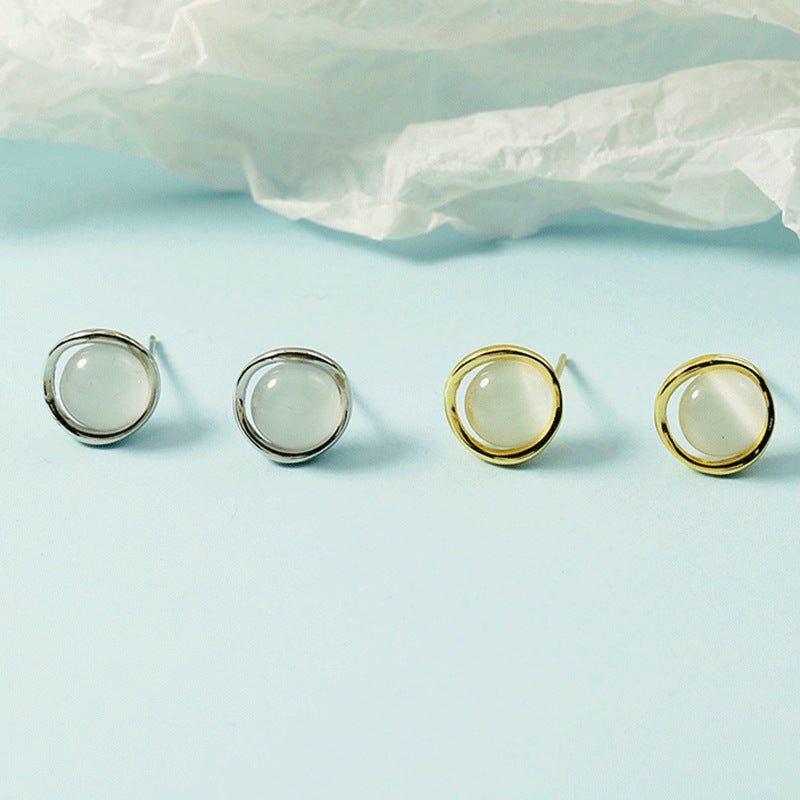 Korean Style Sense Of Design Niche Stud Earrings - Daebak