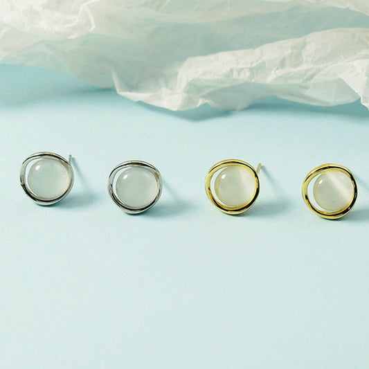 Korean Style Sense Of Design Niche Stud Earrings - Daebak
