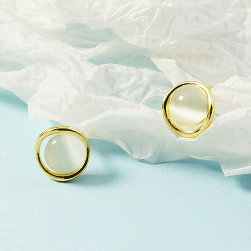 Korean Style Sense Of Design Niche Stud Earrings - Daebak