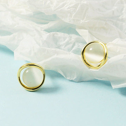 Korean Style Sense Of Design Niche Stud Earrings - Daebak