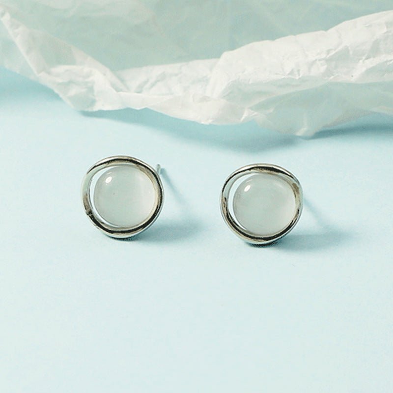 Korean Style Sense Of Design Niche Stud Earrings - Daebak