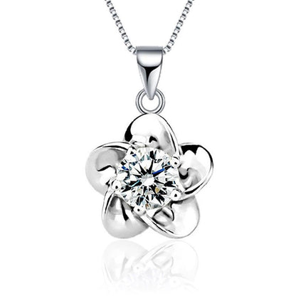 Korean Style Simple Zircon Plum Blossom Female Pendants - Daebak