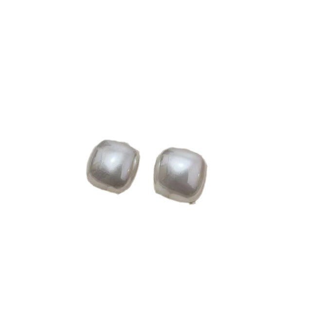 Korean Style Square Pearl Light Luxury Earrings - Daebak