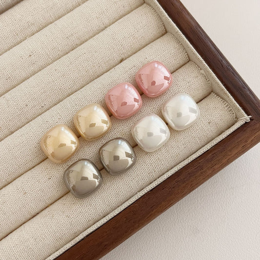 Korean Style Square Pearl Light Luxury Earrings - Daebak