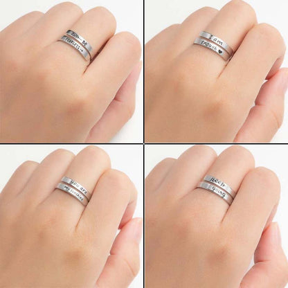 Korean Style Stainless Steel Letters Niche Retro Distressed English Double Bracelets - Daebak