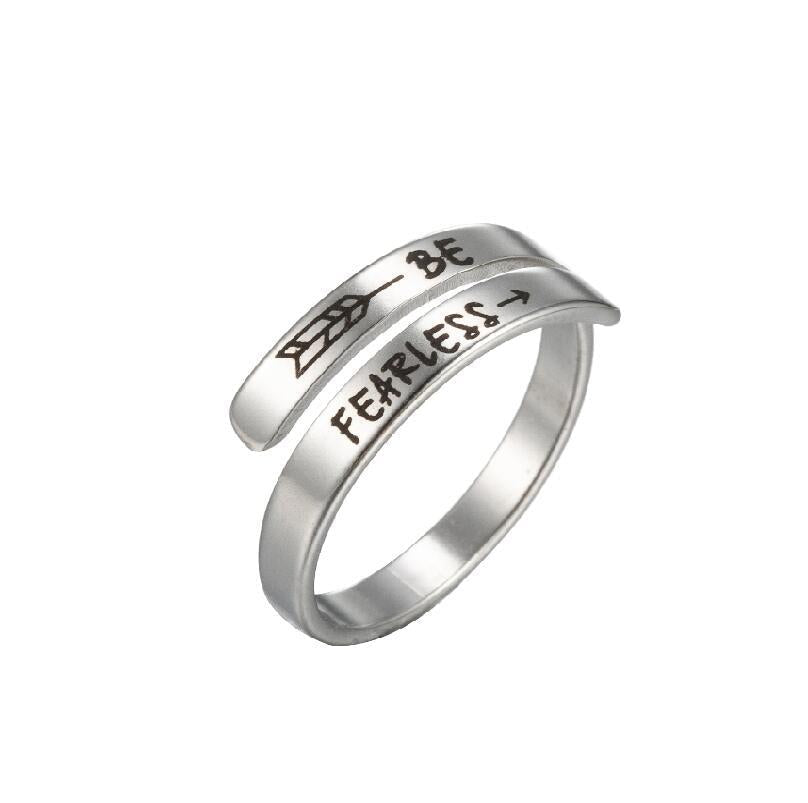 Korean Style Stainless Steel Letters Niche Retro Distressed English Double Bracelets - Daebak