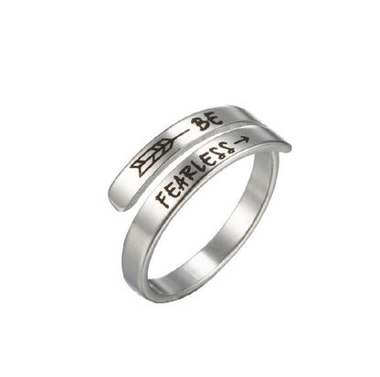 Korean Style Stainless Steel Letters Niche Retro Distressed English Double Bracelets - Daebak