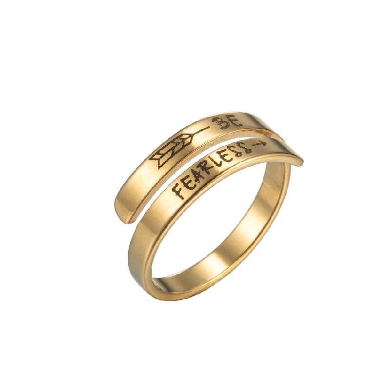 Korean Style Stainless Steel Letters Niche Retro Distressed English Double Bracelets - Daebak