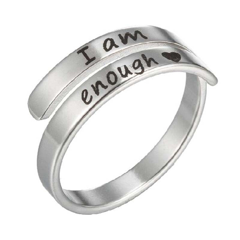 Korean Style Stainless Steel Letters Niche Retro Distressed English Double Bracelets - Daebak