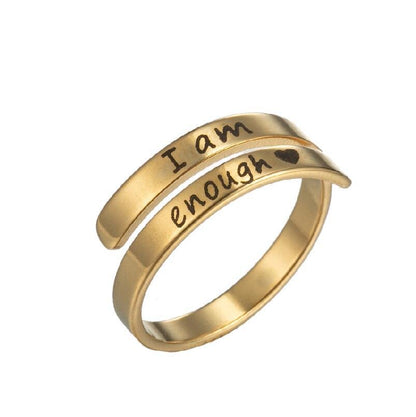 Korean Style Stainless Steel Letters Niche Retro Distressed English Double Bracelets - Daebak