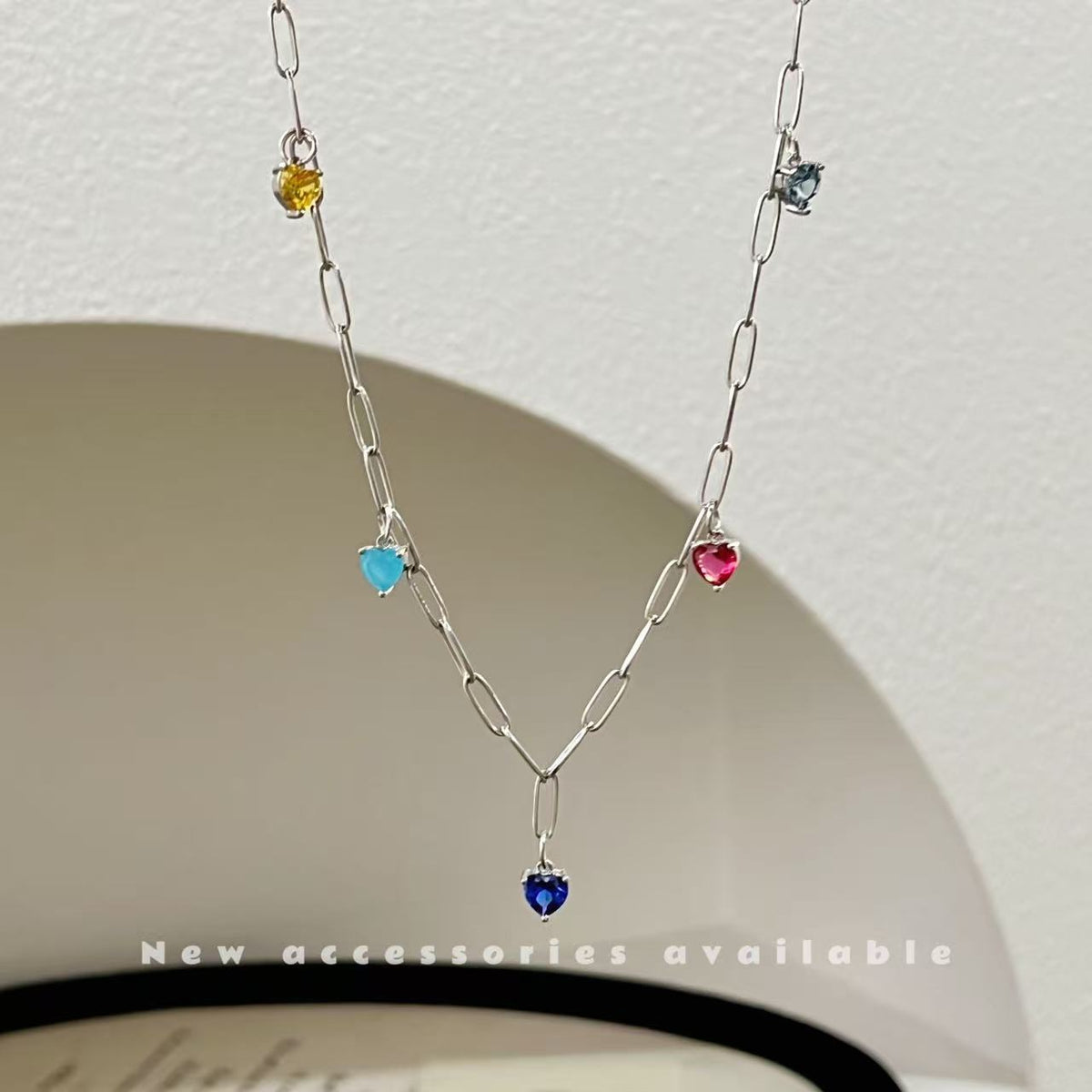 Korean Style Sweet Cool Colorful Crystals Cross Pendants - Daebak