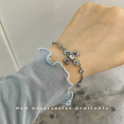 Korean Style Sweet Cool Colorful Crystals Cross Pendants - Daebak