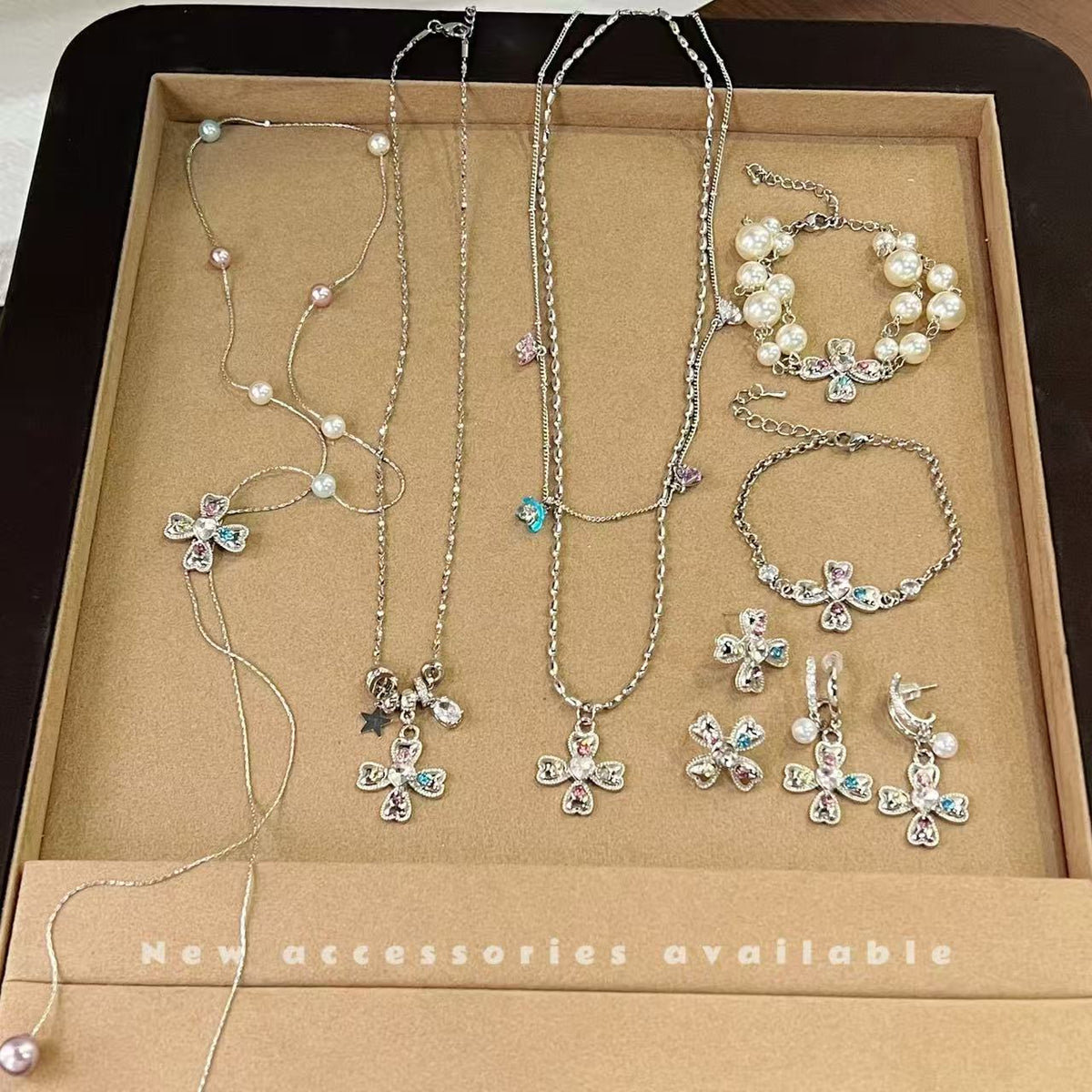 Korean Style Sweet Cool Colorful Crystals Cross Pendants - Daebak